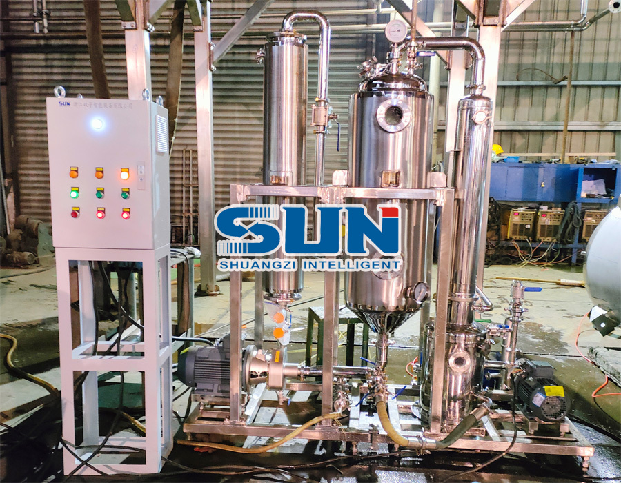 Liten satsproduktion och laboratorieoperationer tvingad cirkulation förångare